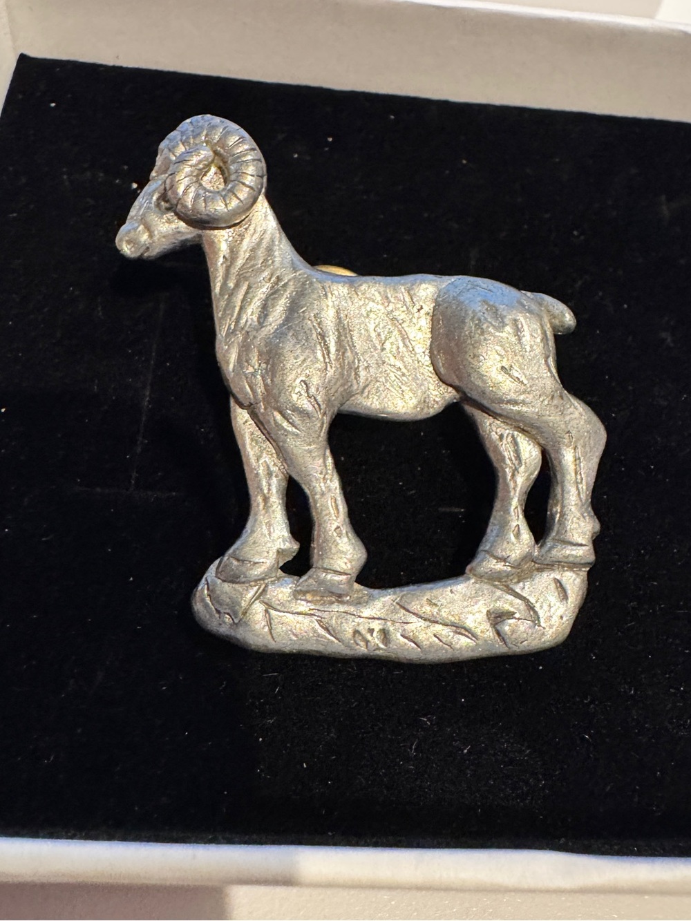 Vintage Goat 🐐 signed Brooch